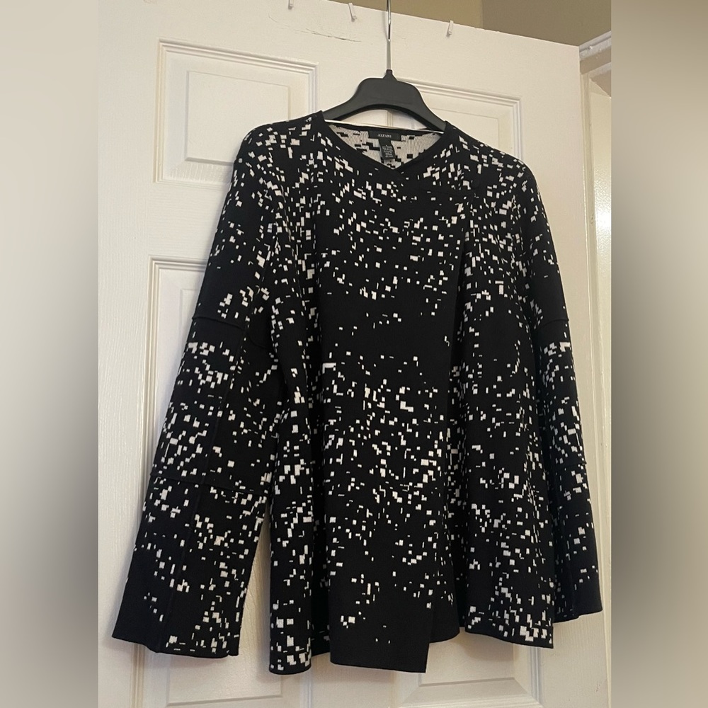 Alfani black asymmetrical sweater